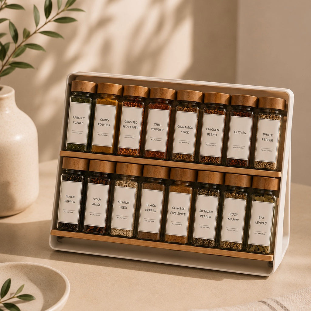 LuxeFold™ PantryLabel Glass Jar Set