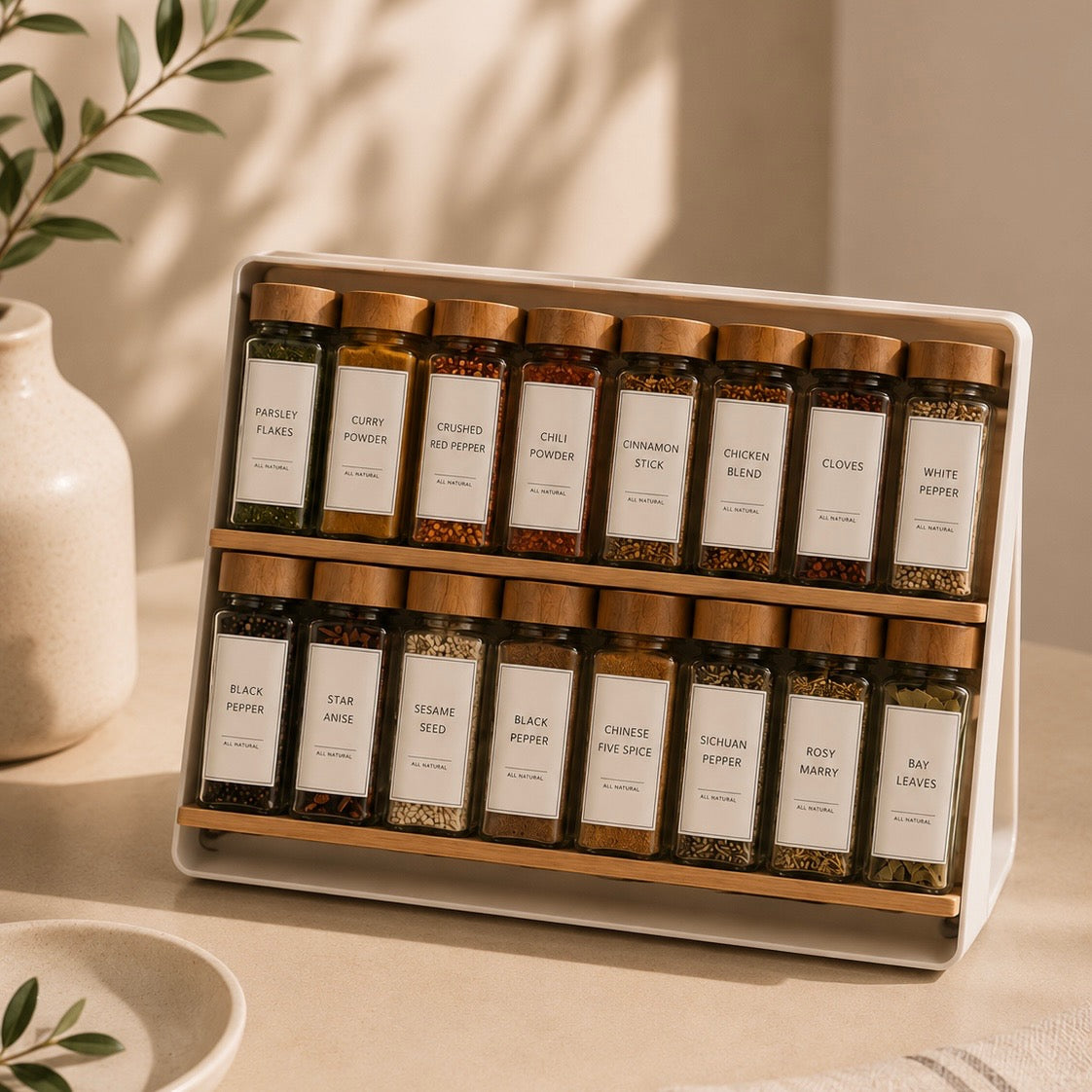 LuxeFold™ PantryLabel Glass Jar Set
