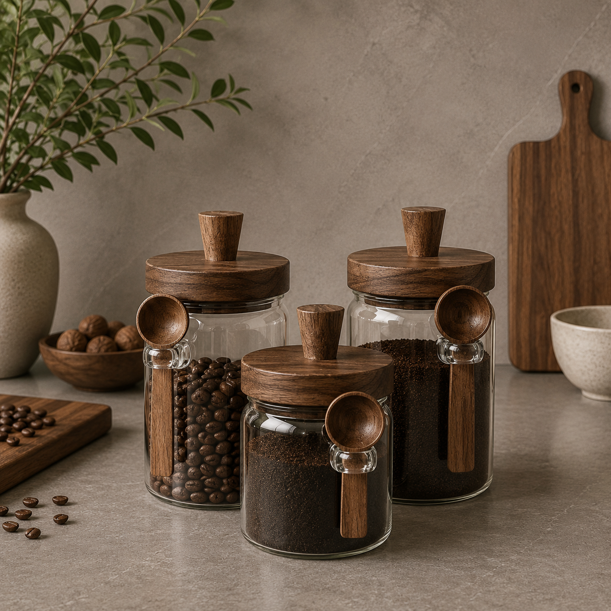 LuxeFold™ TimberScoop Canister