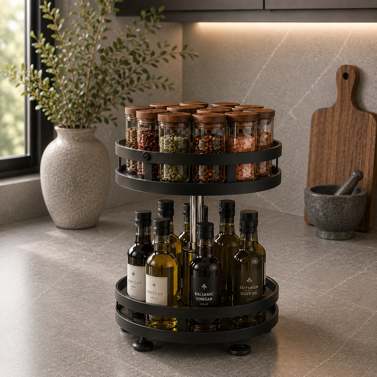 LuxeFold™ 360° Rotating Storage Tower