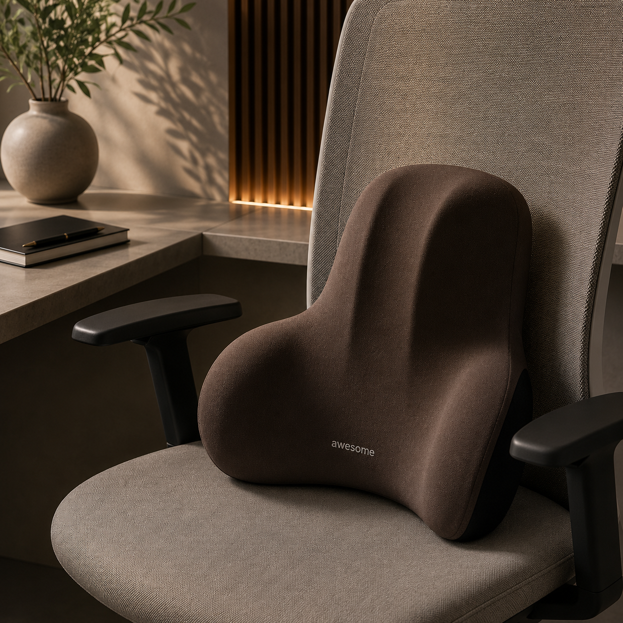 LuxeFold™ CloudSupport Memory Foam Back Cushion