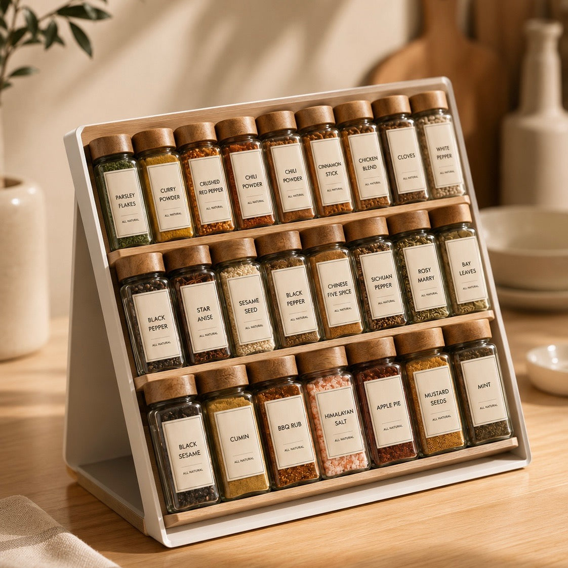 LuxeFold™ PantryLabel Glass Jar Set