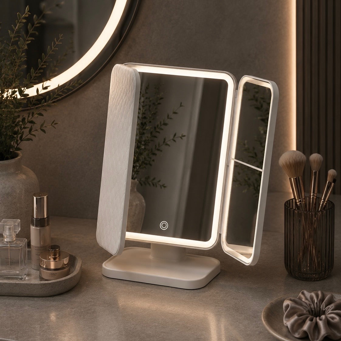 LuxeFold™ LumiFold Vanity Mirror