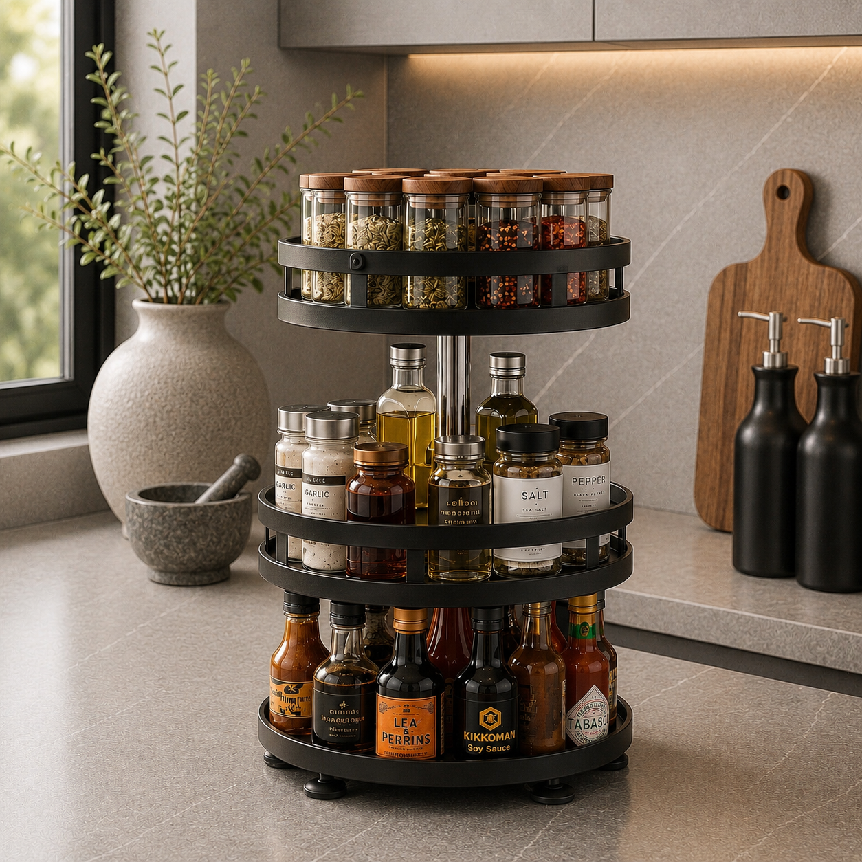LuxeFold™ 360° Rotating Storage Tower