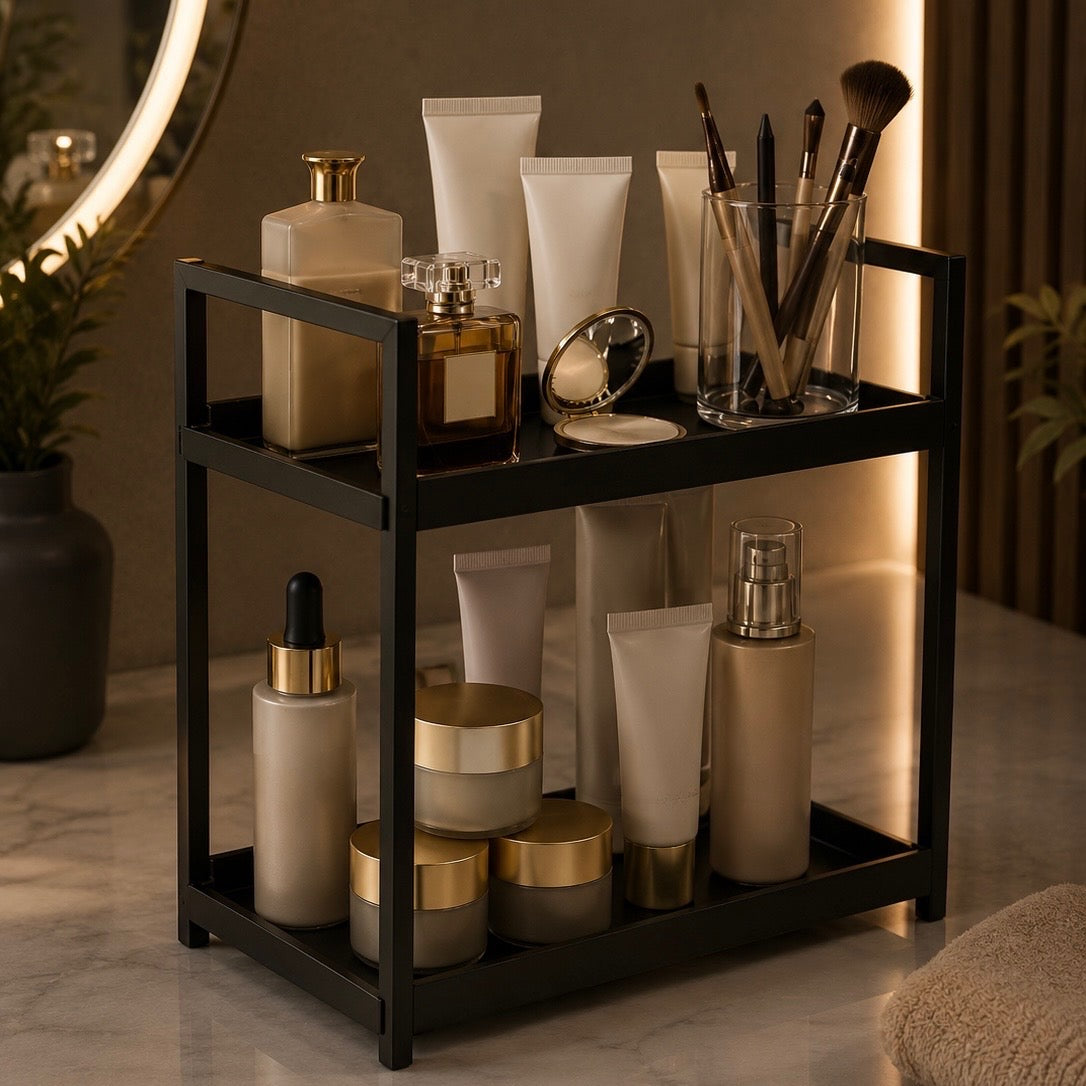 LuxeFold™ VanityShelf Organizer