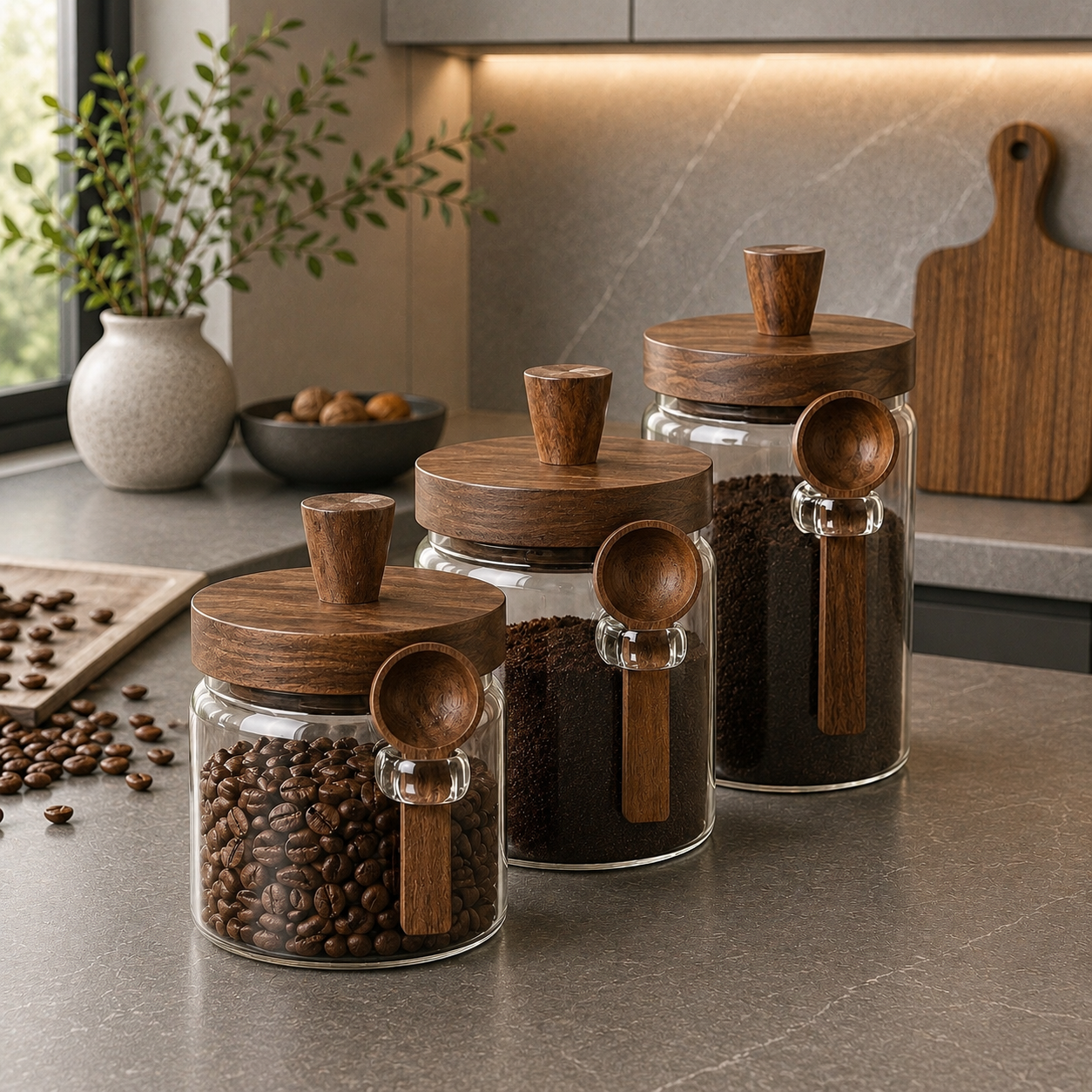 LuxeFold™ TimberScoop Canister