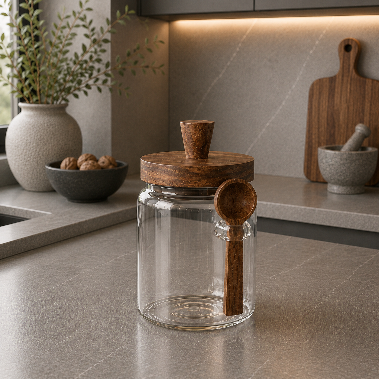 LuxeFold™ TimberScoop Canister