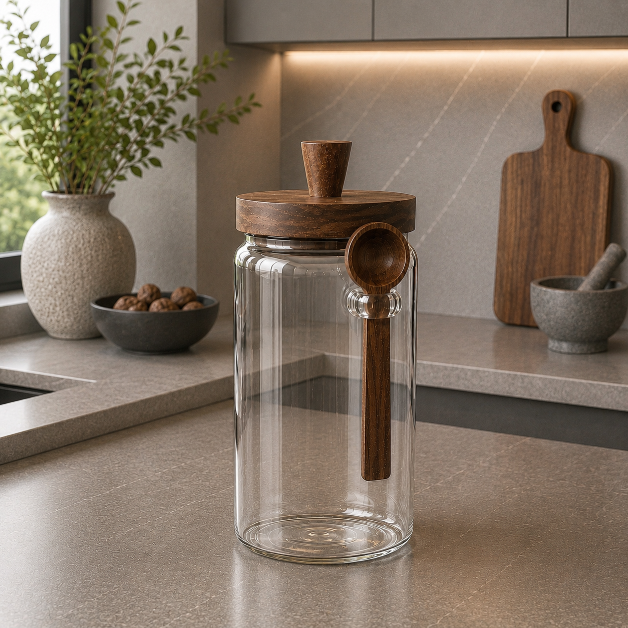 LuxeFold™ TimberScoop Canister