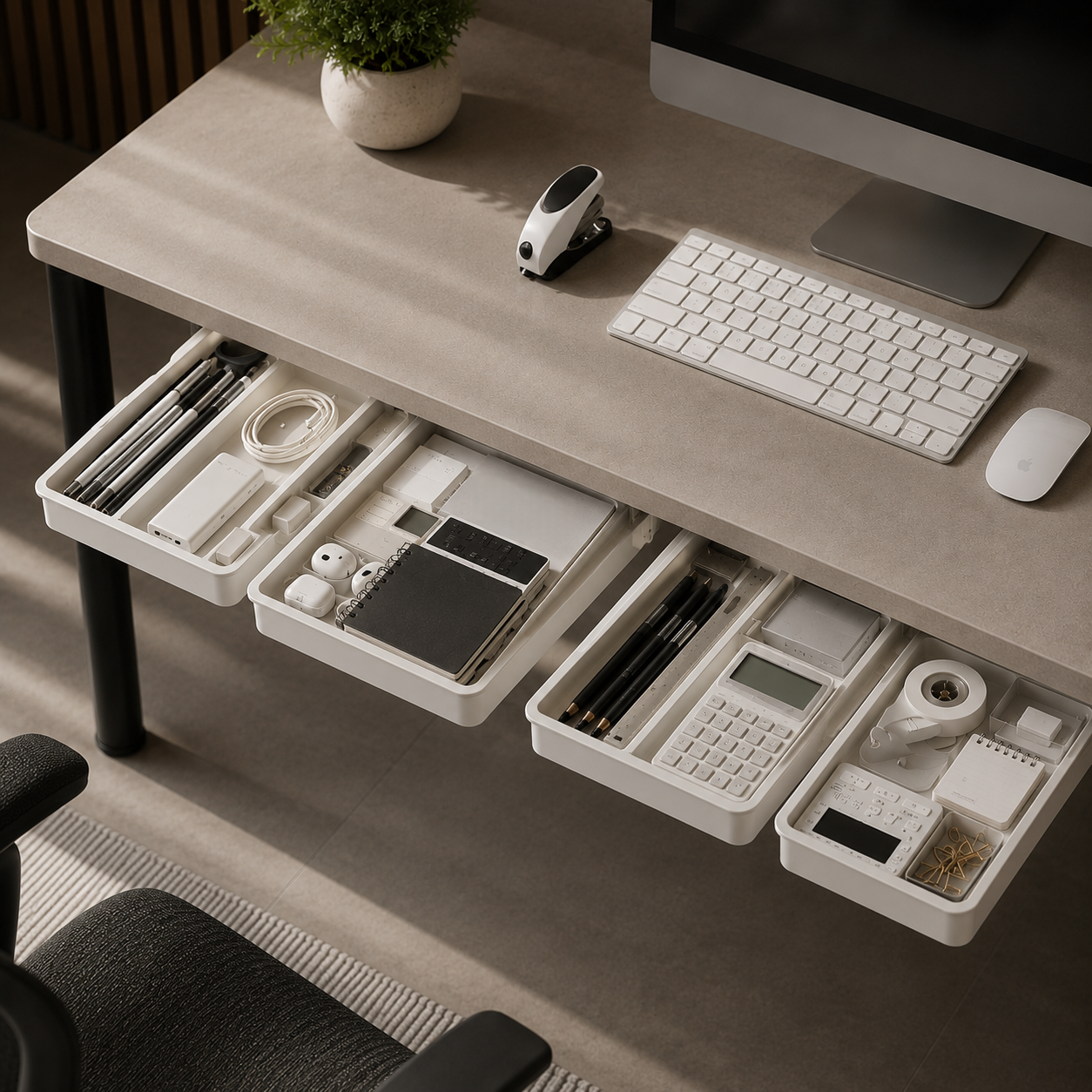 LuxeFold™ HiddenDesk Storage Drawer