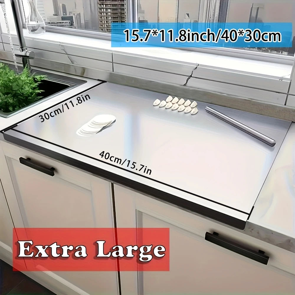 LuxeFold™ PrepStation™ Stainless Steel Cutting Board
