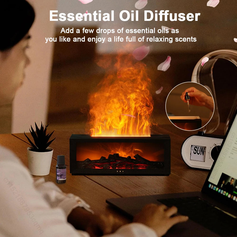 LuxeFold™ FlameGlow Aroma Diffuser & Humidifier