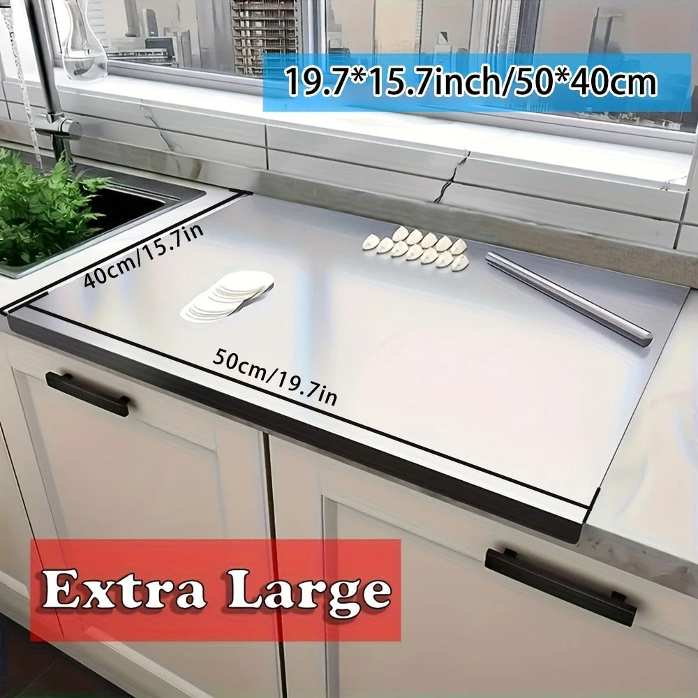 LuxeFold™ PrepStation™ Stainless Steel Cutting Board
