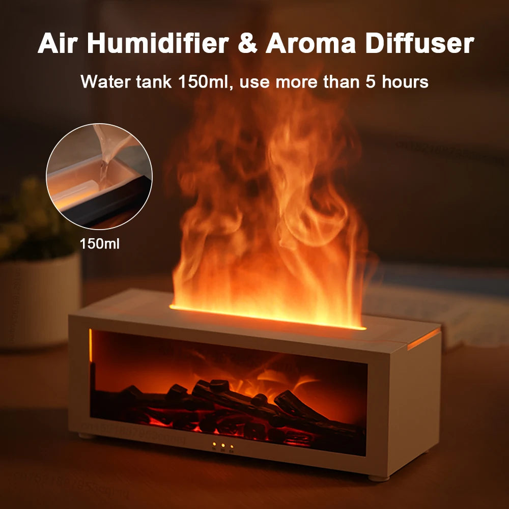 LuxeFold™ FlameGlow Aroma Diffuser & Humidifier