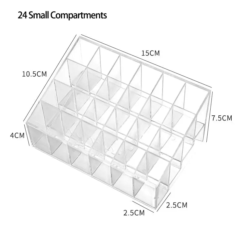 LuxeFold™ LipVault Acrylic Lipstick Organizer