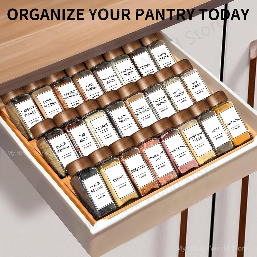 LuxeFold™ PantryLabel Glass Jar Set