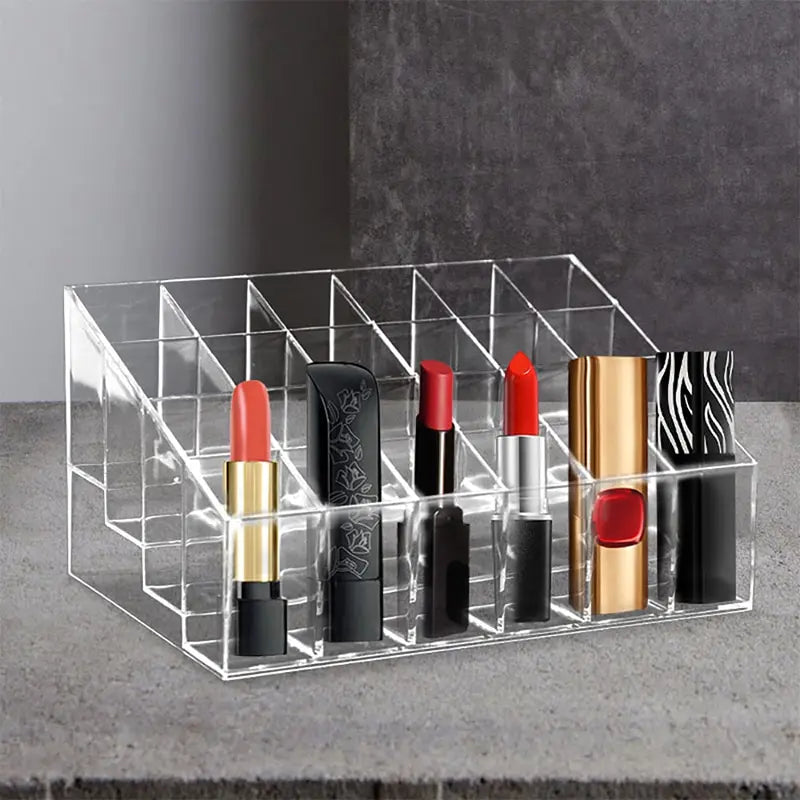 LuxeFold™ LipVault Acrylic Lipstick Organizer