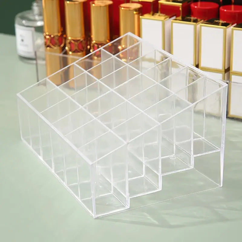LuxeFold™ LipVault Acrylic Lipstick Organizer