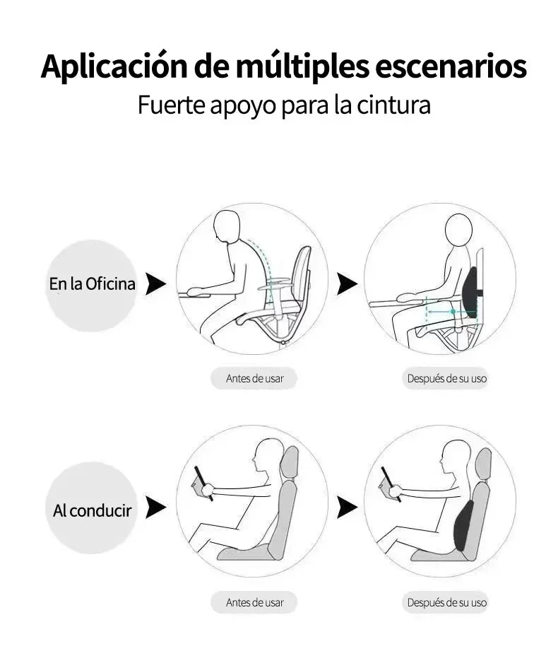 LuxeFold™ CloudSupport™ Memory Foam Back Cushion