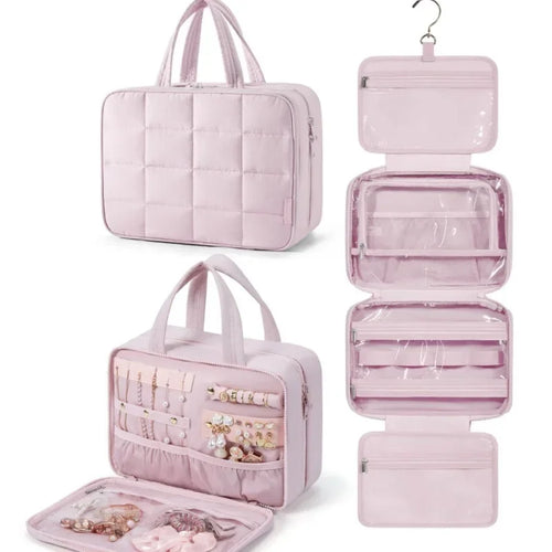 LuxeFold™ Hanging Travel Beauty Organizer