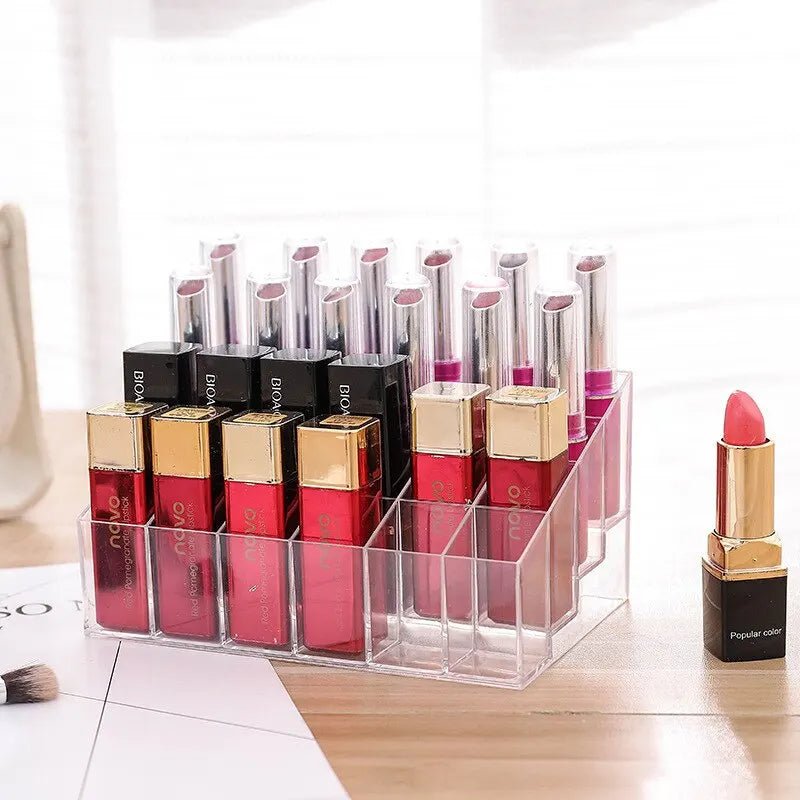 LuxeFold™ LipVault Acrylic Lipstick Organizer